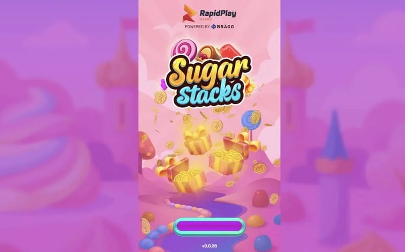 Sugar Stacks - RapidPlay Games লোগো সহ লোডিং স্ক্রিন
